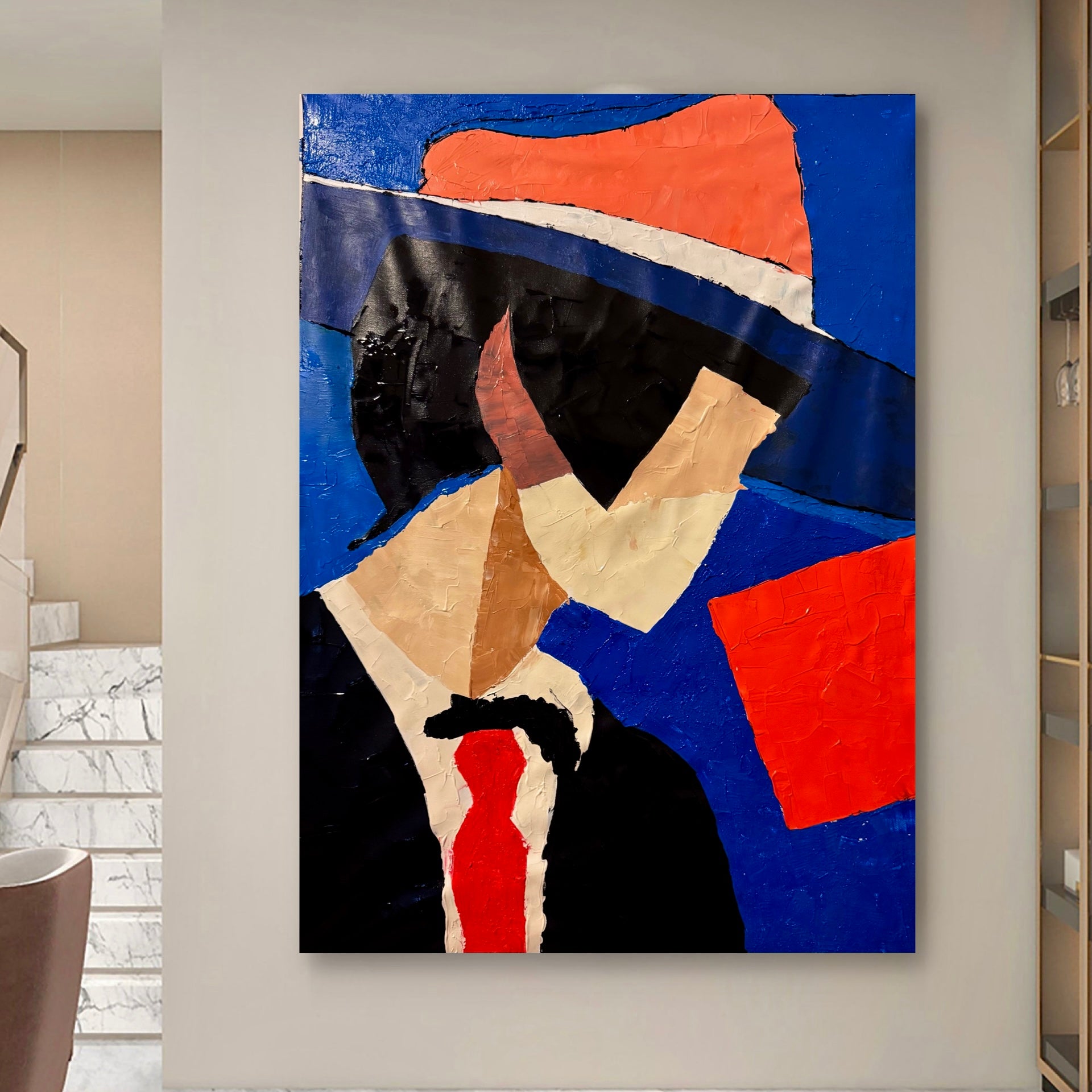 Original Abstract Expressionist Acrylic Painting on Canvas, 26x36, Handmade Textured Wall Art, One of a Kind Artwork