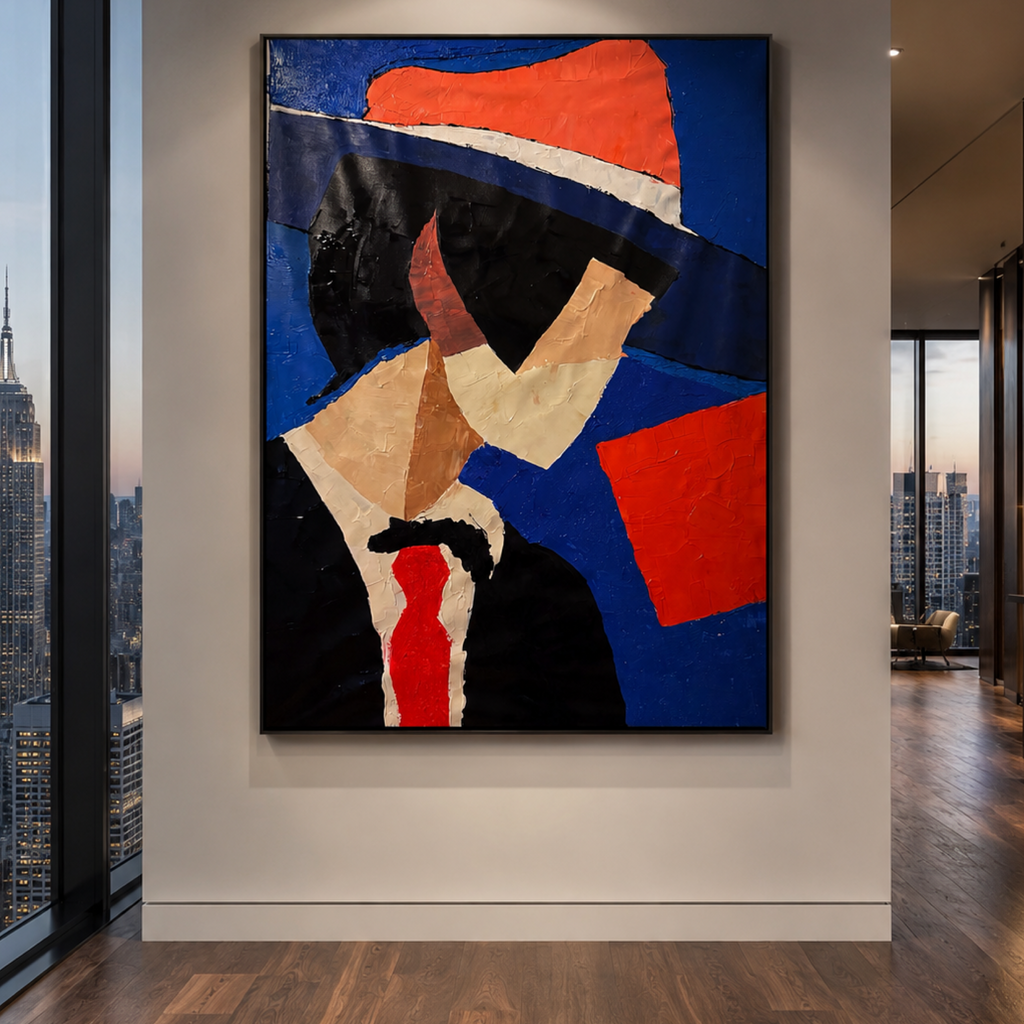 Original Abstract Expressionist Acrylic Painting on Canvas, 26x36, Handmade Textured Wall Art, One of a Kind Artwork