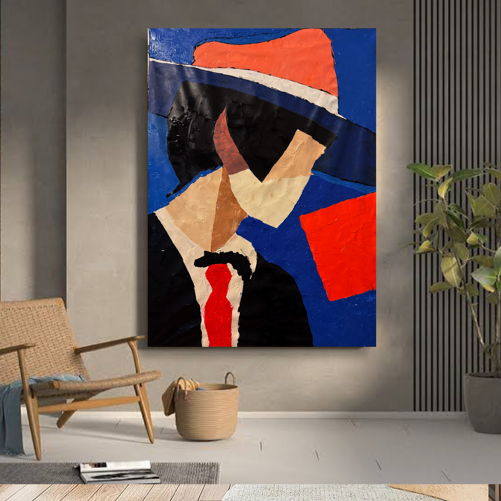 Original Abstract Expressionist Acrylic Painting on Canvas, 26x36, Handmade Textured Wall Art, One of a Kind Artwork