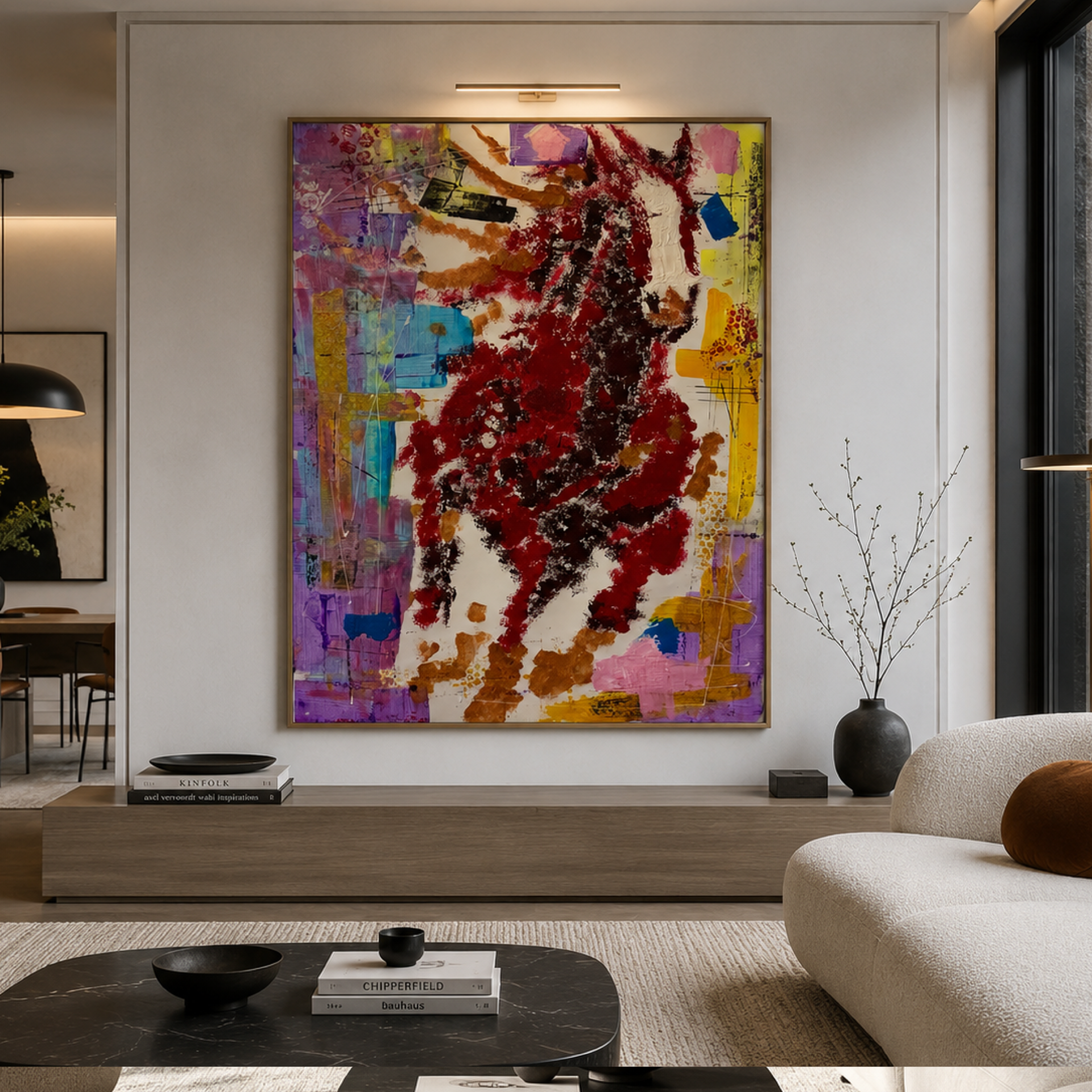 Abstract Expressionist Canvas Painting 26x36 | Original Acrylic Artwork | Palette Knife & Brush Textured Contemporary Art