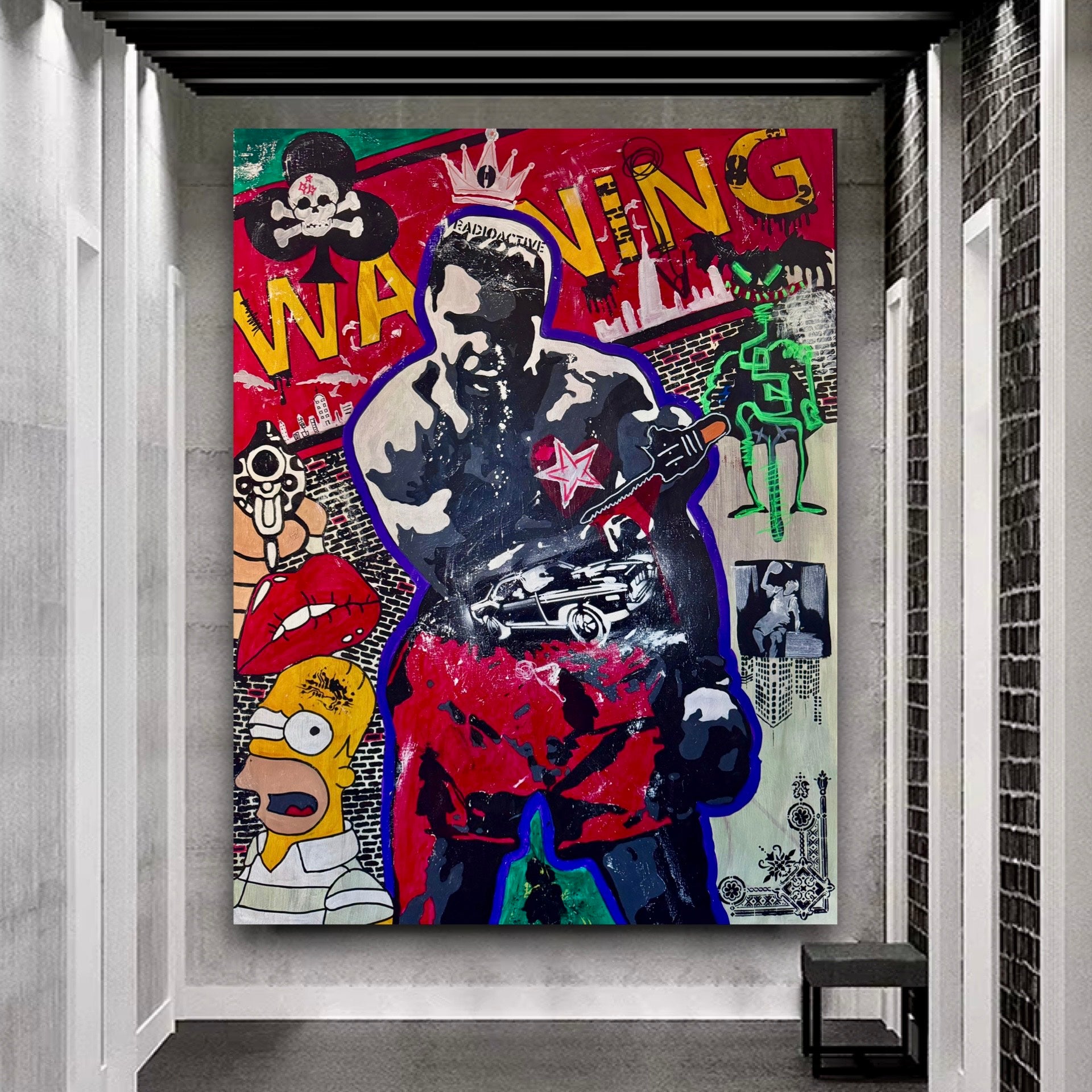 Muhammad Ali Pop Art Canvas Painting: Handmade Limited Edition Boxing Artwork, (36x48 inc)