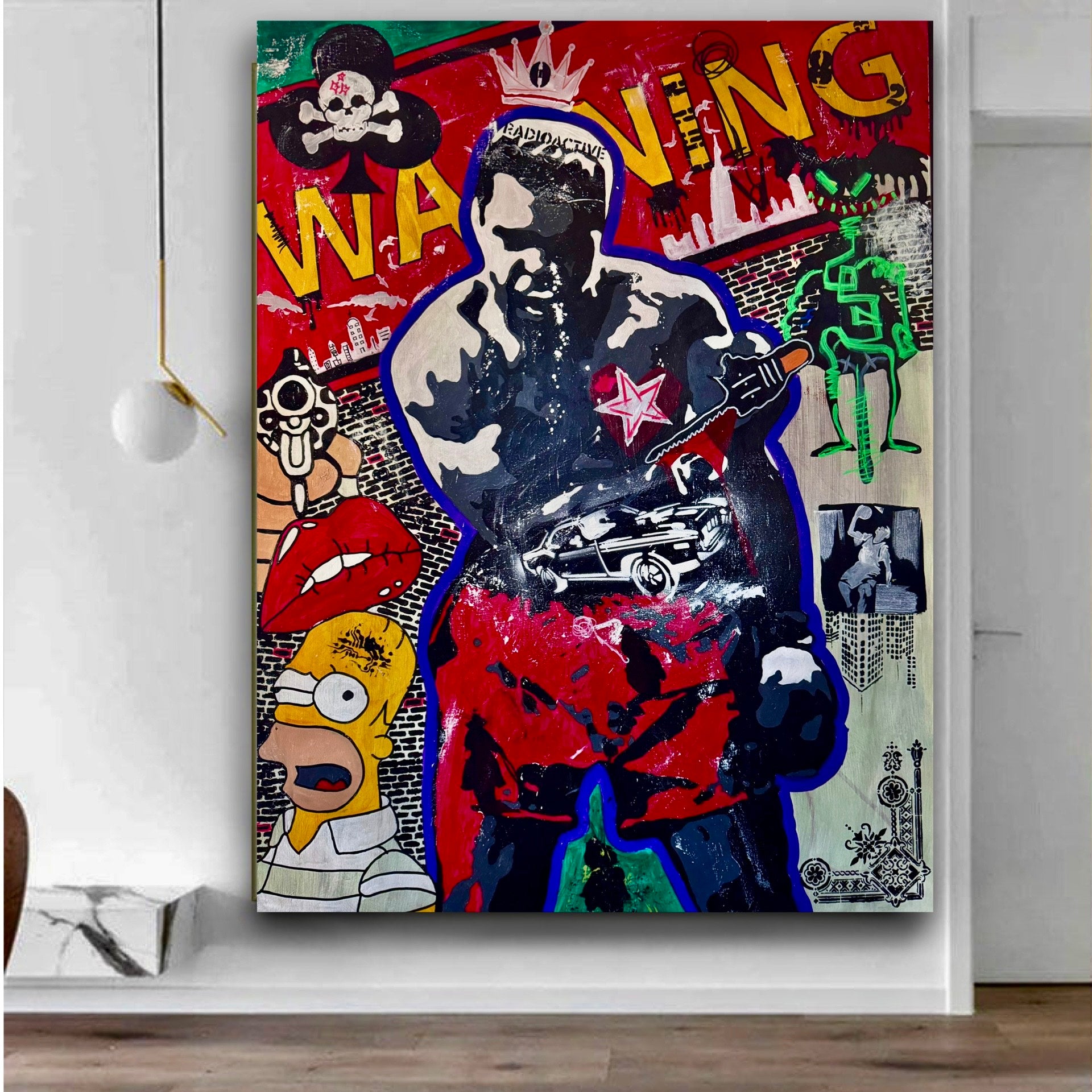 Muhammad Ali Pop Art Canvas Painting: Handmade Limited Edition Boxing Artwork, (36x48 inc)