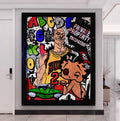Hand-Painted Kobe Bryant Pop Art on Japanese Kraft Paper