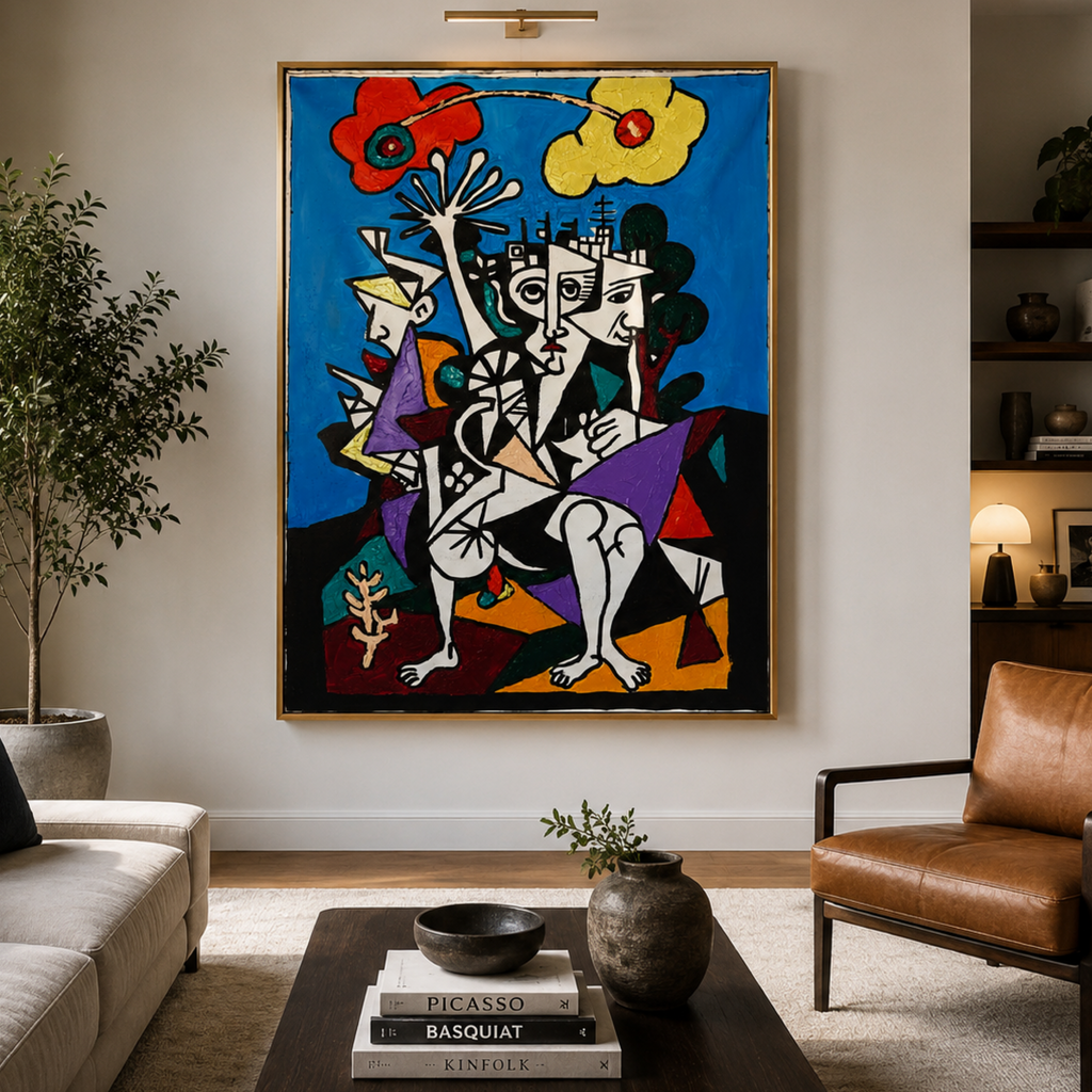 Neo-Expressionist Abstract Acrylic Painting | 26x36 Inch Textured Canvas | Hand-Painted with Palette Knife & Brush