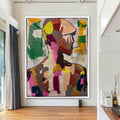 Original Neo-Expressionist Abstract Portrait | 26x36 Acrylic on Canvas | Hand-Painted Palette Knife & Brush Textured Artwork