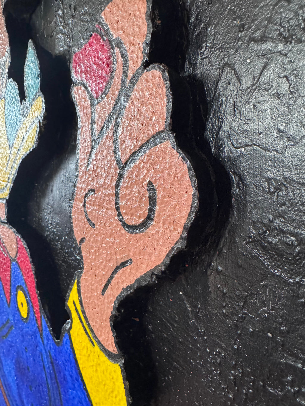 Golden Duck - Mixed Media Relief Pop Art on Textured Canvas