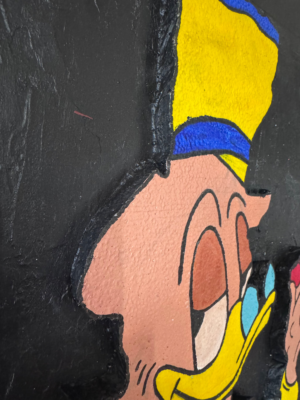 Golden Duck - Mixed Media Relief Pop Art on Textured Canvas