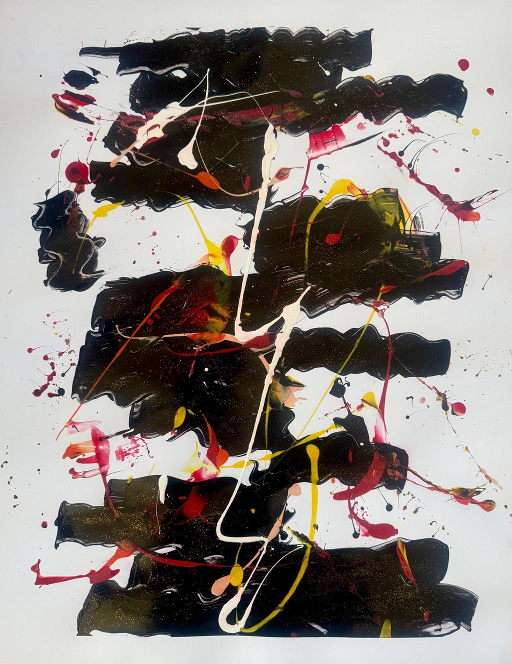 Handmade Acrylic Abstract Painting, Modern Wall Art, Not a Print (22x28 inch)