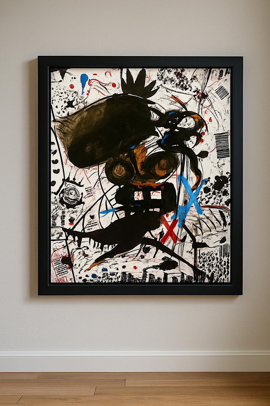 Handmade Acrylic Painting, Abstract Expressionist Art (22x28 inch)