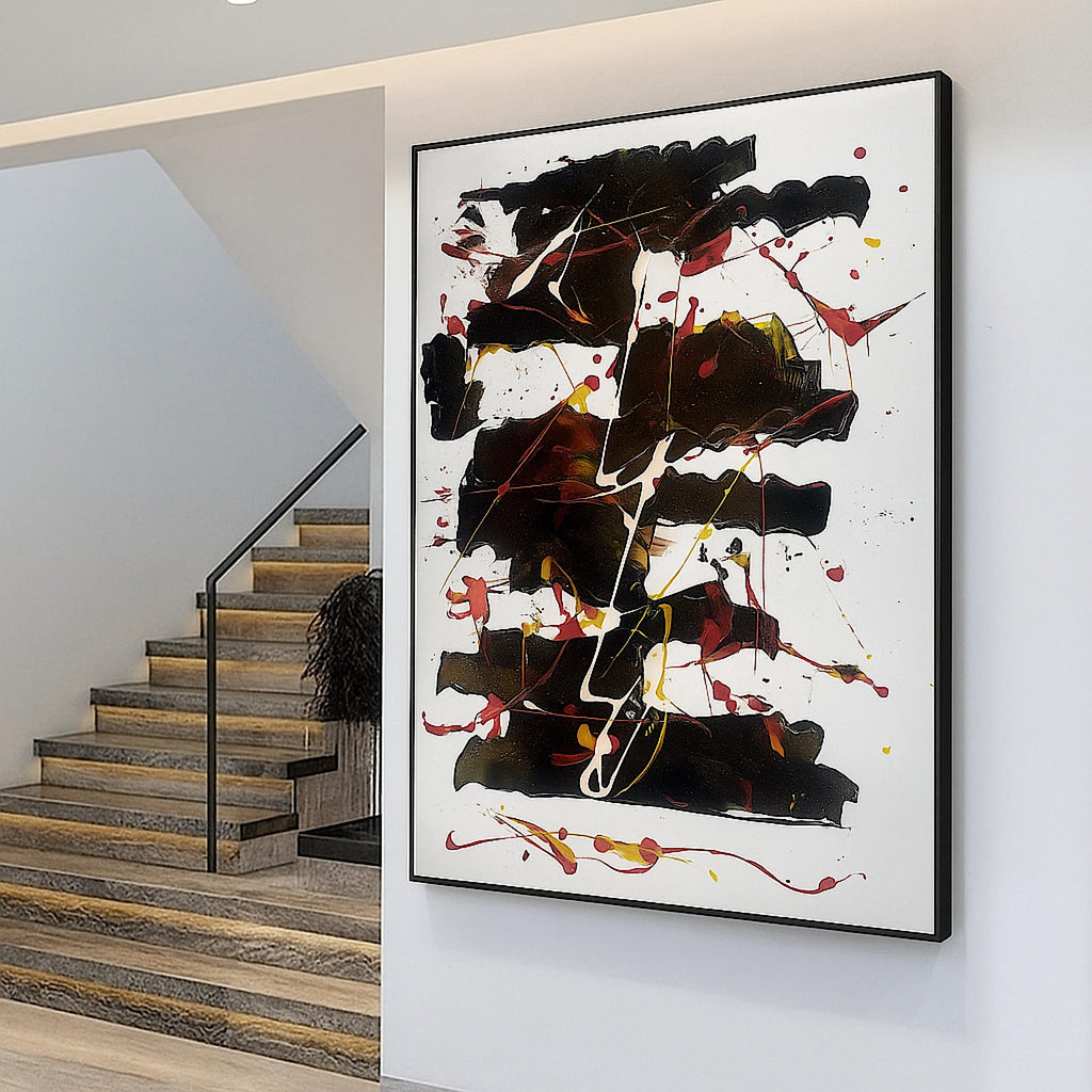 Handmade Acrylic Abstract Painting, Modern Wall Art, Not a Print (22x28 inch)