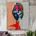 Abstract Expressionist Figurative Painting on Canvas, Textured Modern Art, Contemporary Emotional Portrait (19x23 inch)