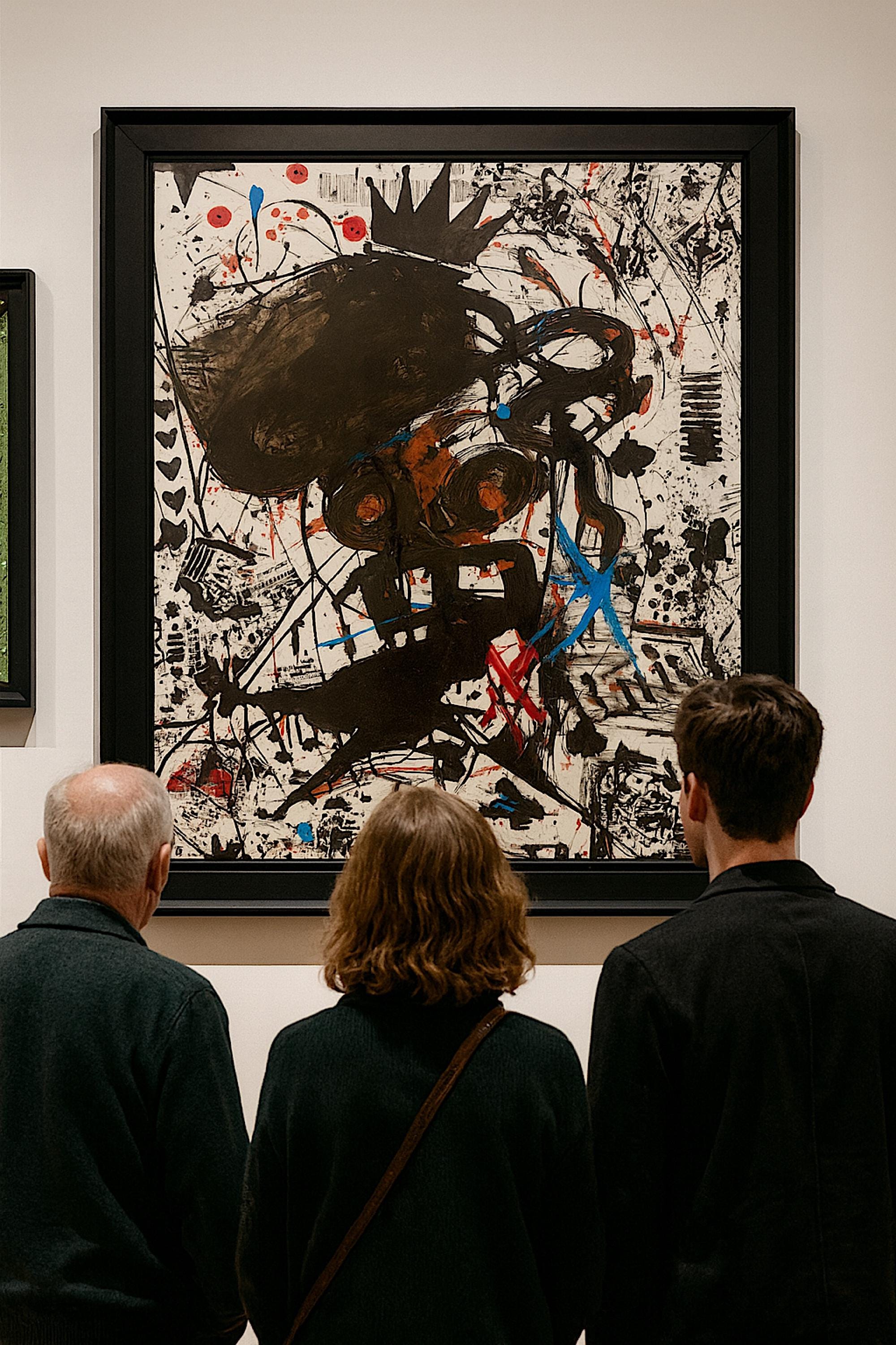 Handmade Acrylic Painting, Abstract Expressionist Art (22x28 inch)