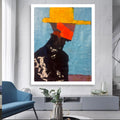 Silent Identity in Yellow: Textured Acrylic Palette Knife Painting on Canvas, Bold Abstract Expression with Emotional Depth