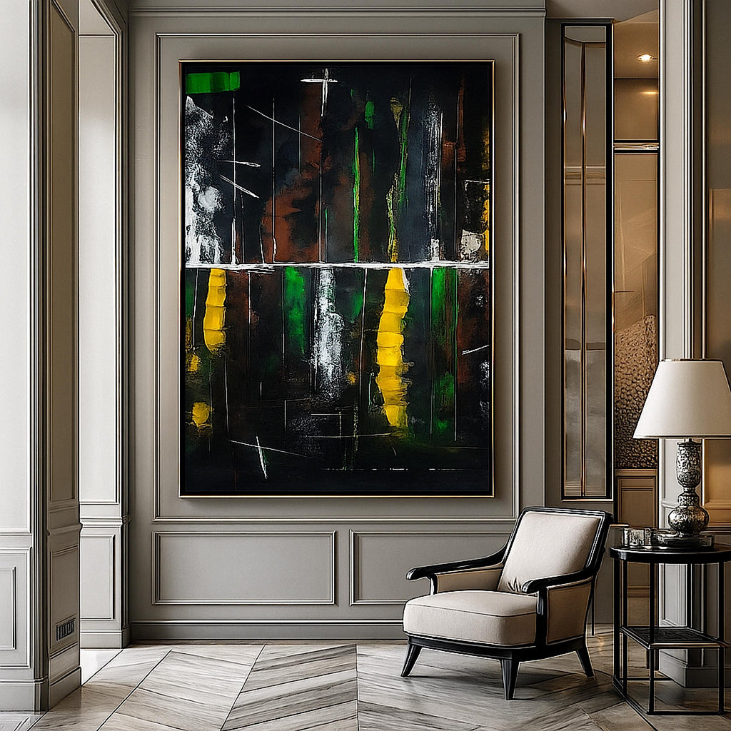 Handmade Textured Acrylic Abstract Painting, Modern Wall Art, Not a Print (22x28 inch)