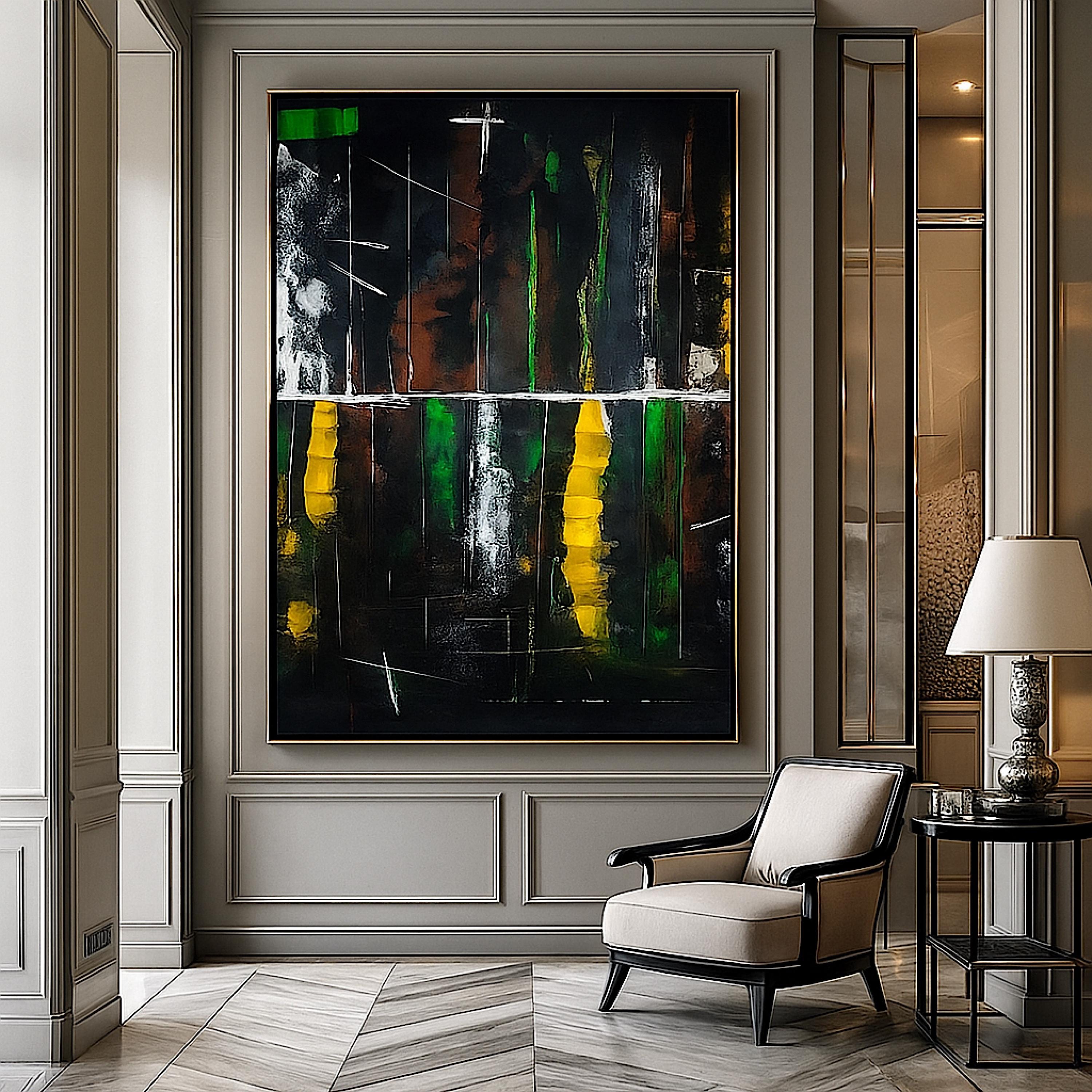 Handmade Textured Acrylic Abstract Painting, Modern Wall Art, Not a Print (22x28 inch)