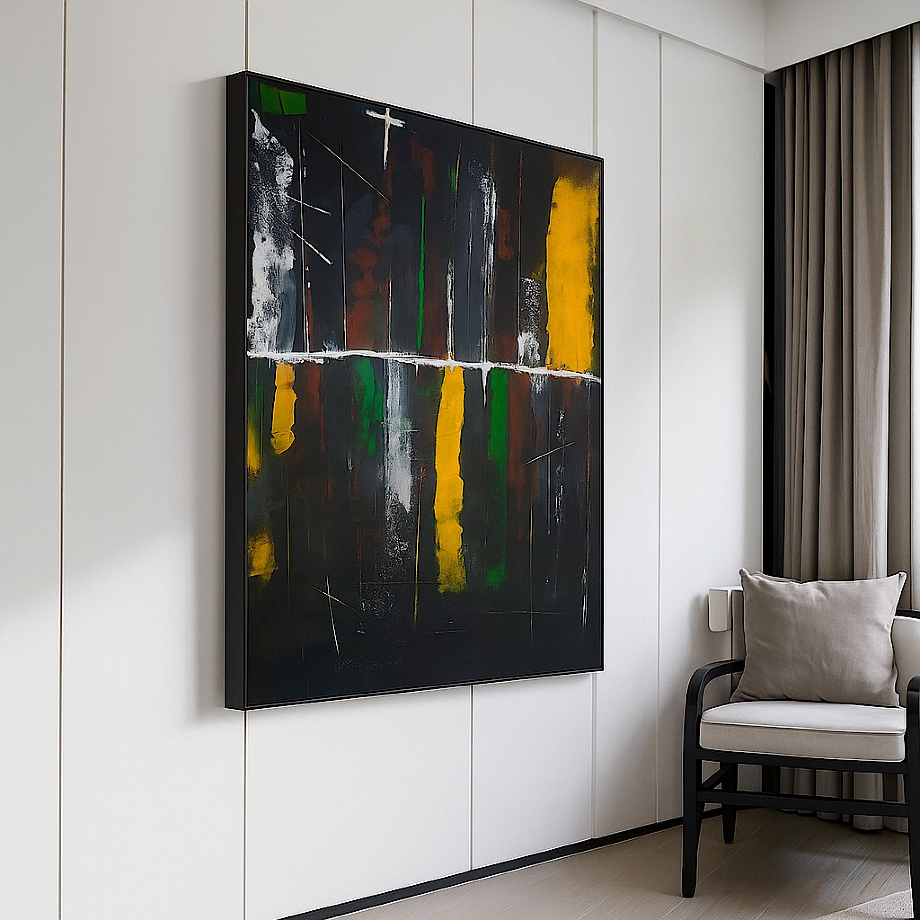 Handmade Textured Acrylic Abstract Painting, Modern Wall Art, Not a Print (22x28 inch)