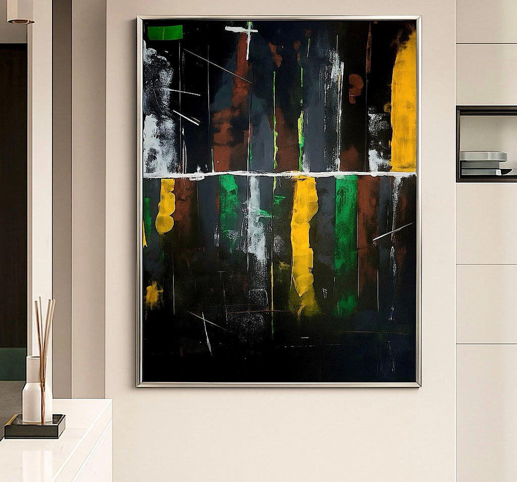 Handmade Textured Acrylic Abstract Painting, Modern Wall Art, Not a Print (22x28 inch)