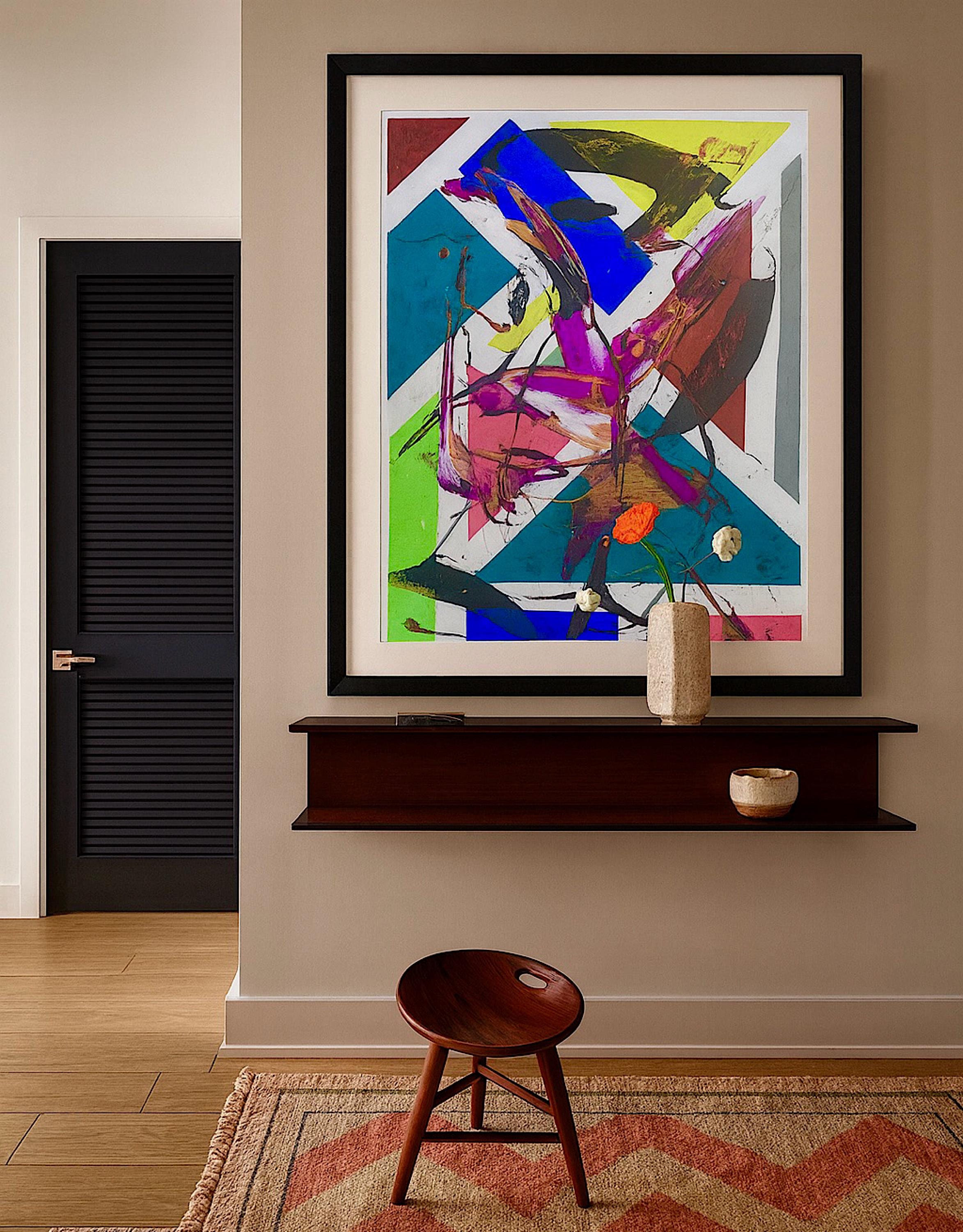 Handmade Abstract Acrylic Painting, Colorful Modern Art, Not a Print (22x28 inch)