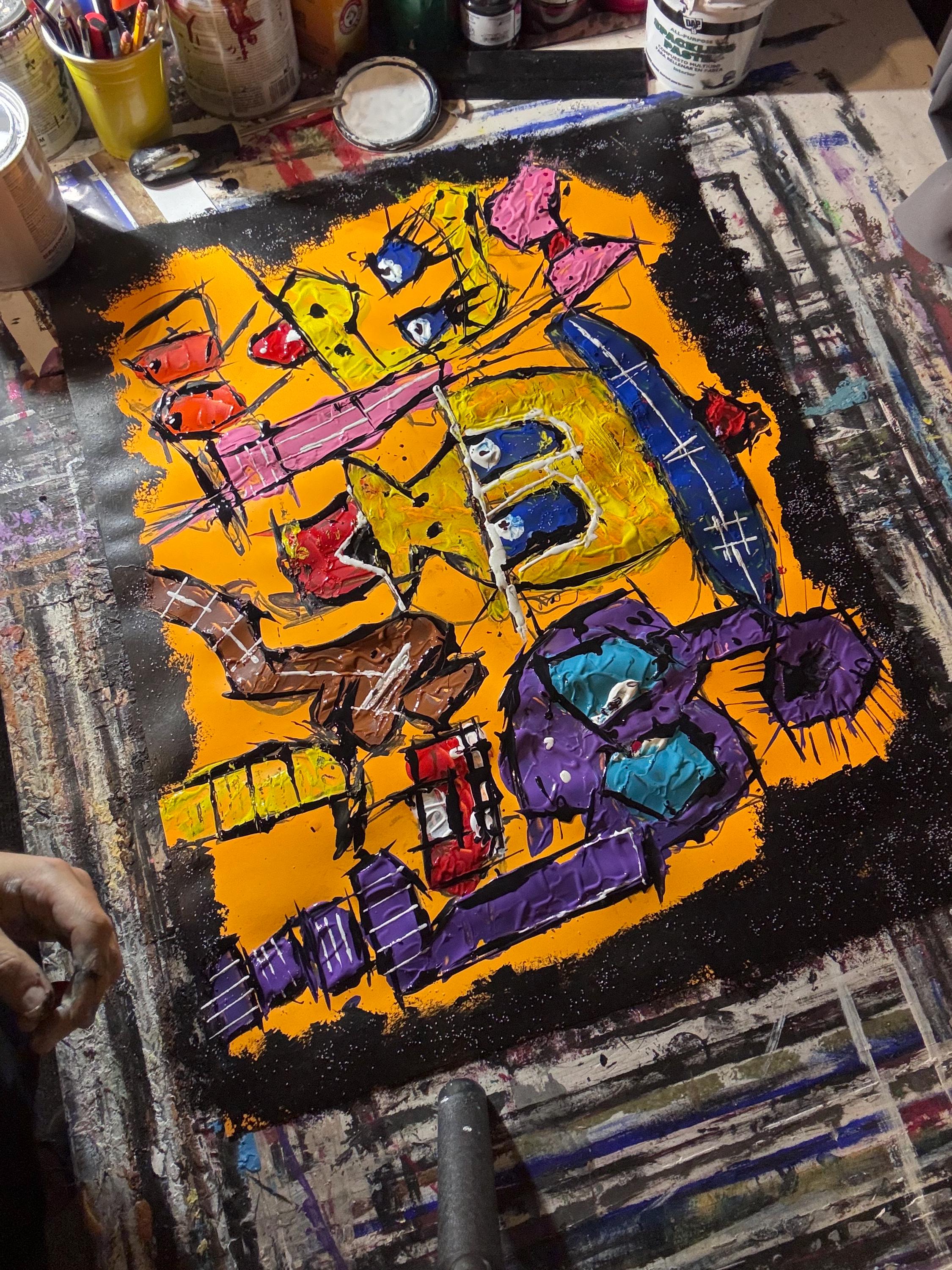 Urban Faces OF Chaos: A Bold  Contemporary Narrative (24x30 inch)