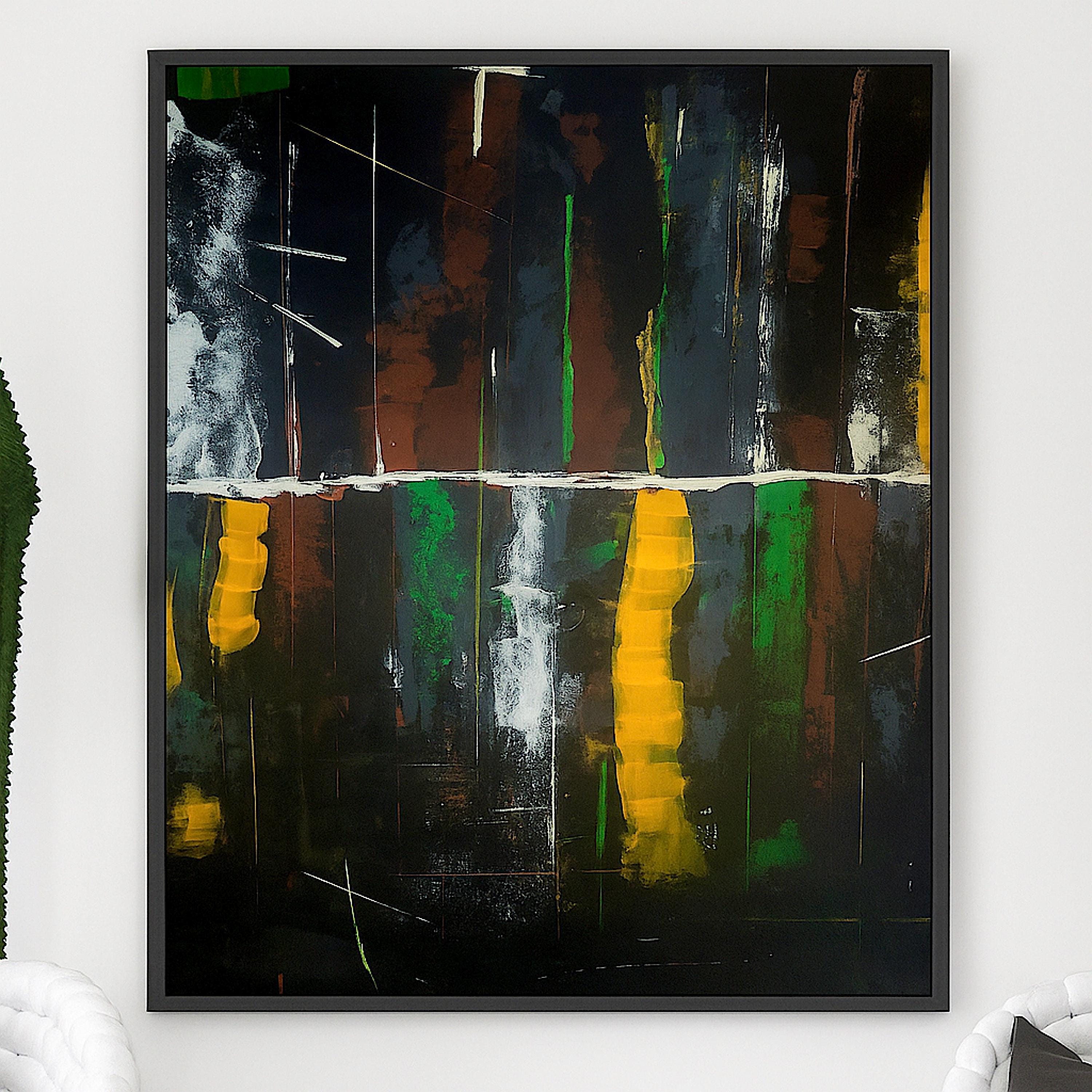 Handmade Textured Acrylic Abstract Painting, Modern Wall Art, Not a Print (22x28 inch)